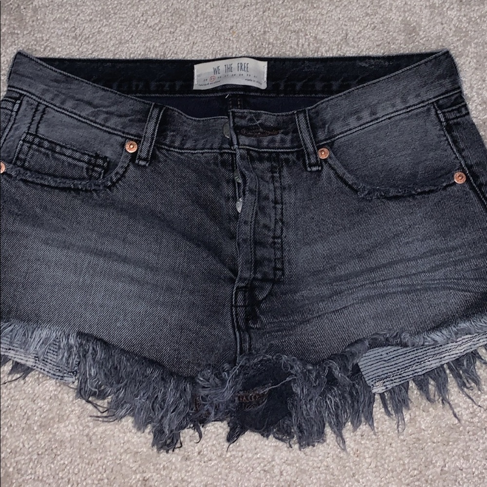 free people black shorts